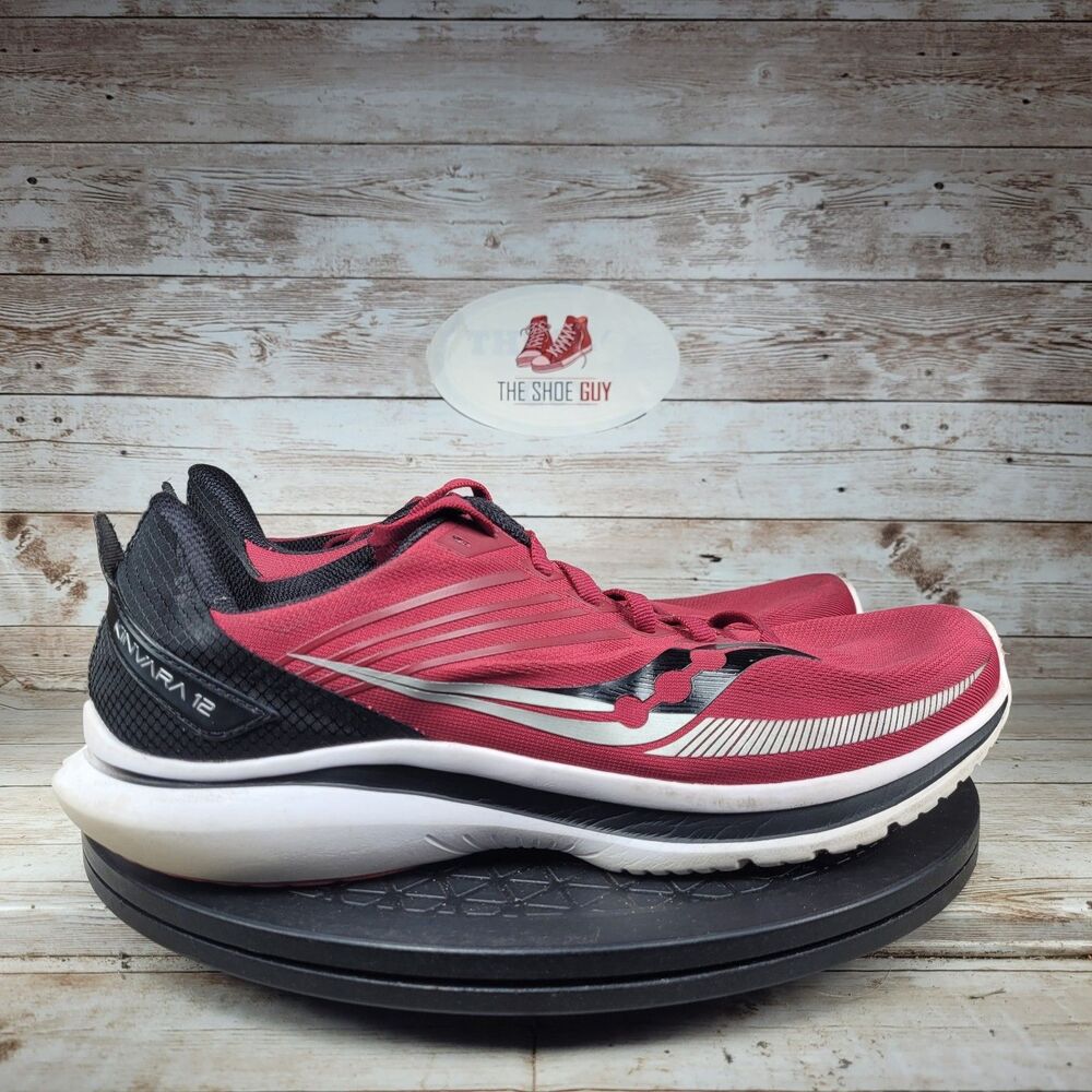 Saucony Kinvara 12 Sneakers Women Size 10 Vibrant Red Mesh PWR RUN Lace Up Shoes